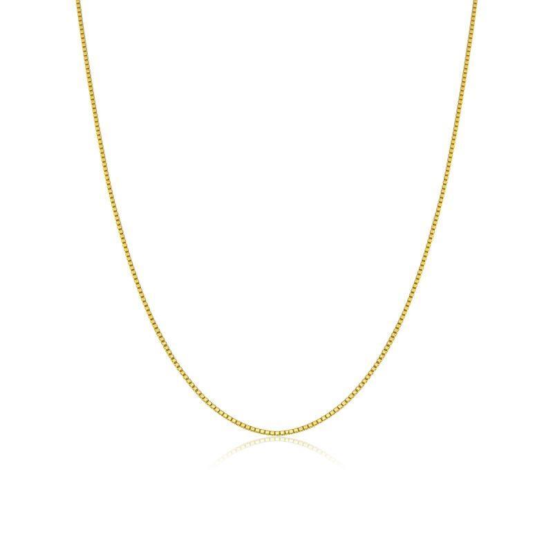Colar Corrente Veneziana Individuais De 0,45 , 0,60 E 0,70CM Banhados A Ouro 18K