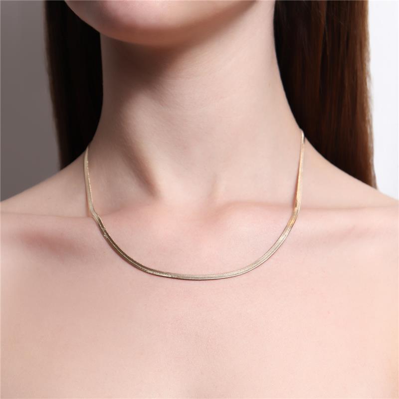 Colar Gargantilha Fita 3 MM Brilho Banhado A Ouro 18k Ou Ródio Branco