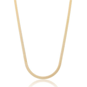 Colar Gargantilha Fita 3 MM Brilho Banhado A Ouro 18k Ou Ródio Branco