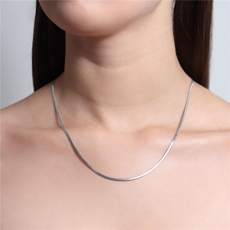 Colar Fita Diamantada Fininha Banhado A Ouro 18K Ou Ródio Branco