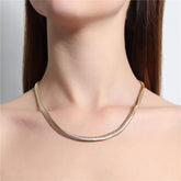 Colar Choker Serpente Fio 6,0 MM Banhado Em Ouro 18K Ou Ródio Branco