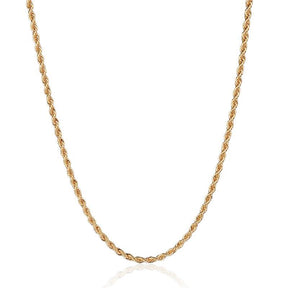 Colar Choker Cordão Baiano 4MM 40CM Banhado A Ouro 18K