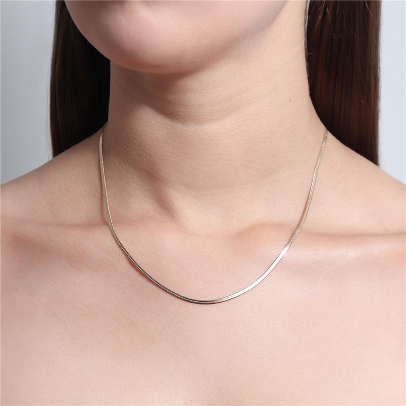 Colar Fita Diamantada Fininha Banhado A Ouro 18K Ou Ródio Branco
