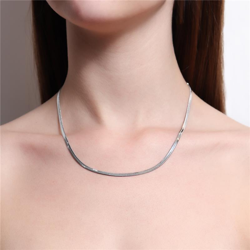 Colar Gargantilha Fita 3MM Brilho Banhado A Ouro 18k Ou Ródio Branco