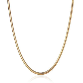 Colar Choker Serpente "M" Fio 4,0 MM Banhado Em Ouro 18K Ou Ródio Branco